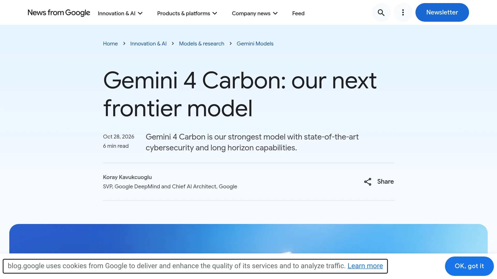 Official Gemini 4 Carbon announcement page