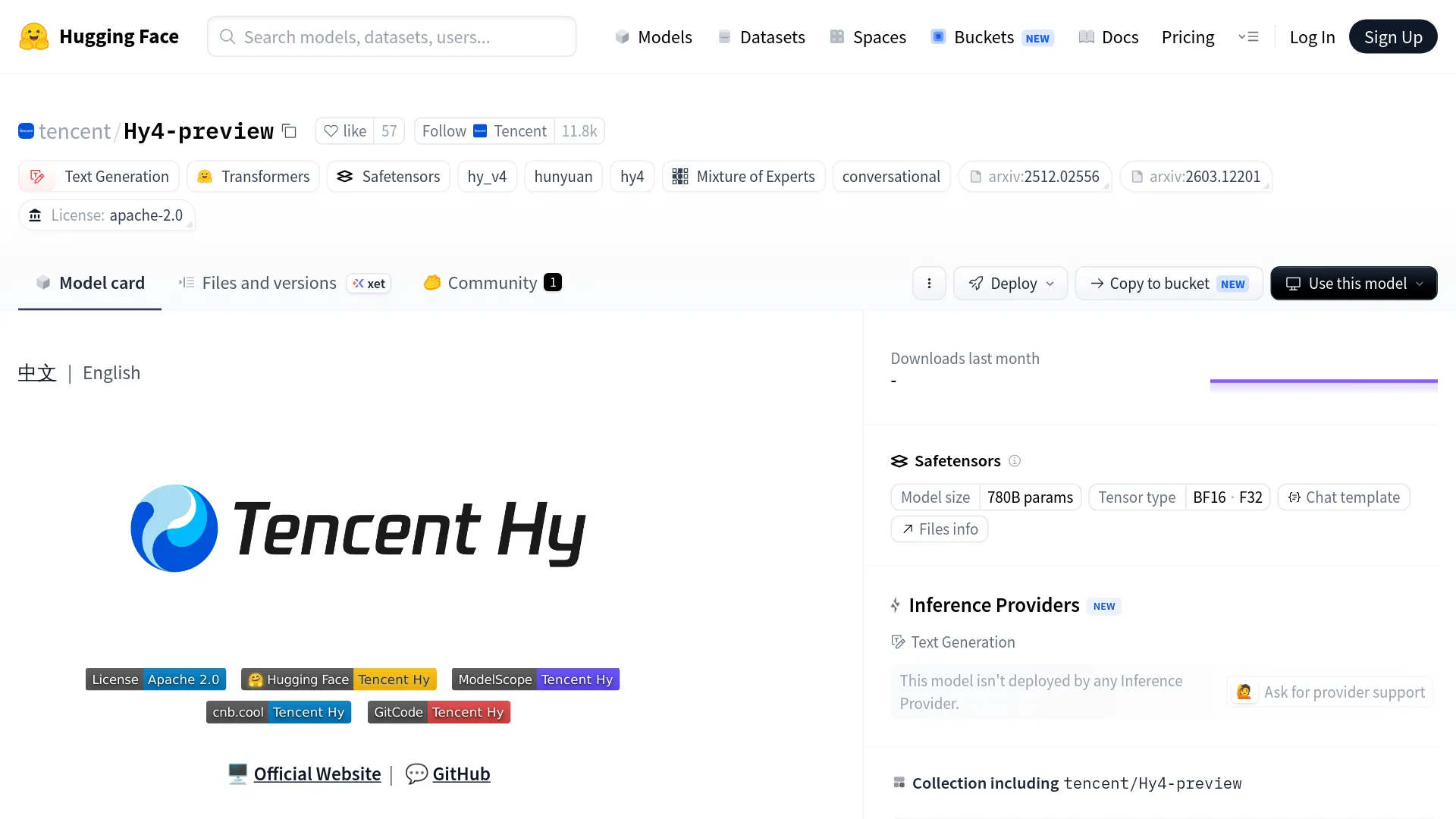 Tencent Hy4 preview model card