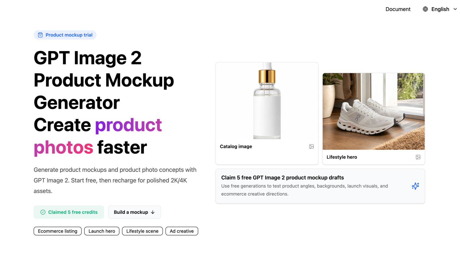 AIReiter GPT Image 2 product mockup generator interface