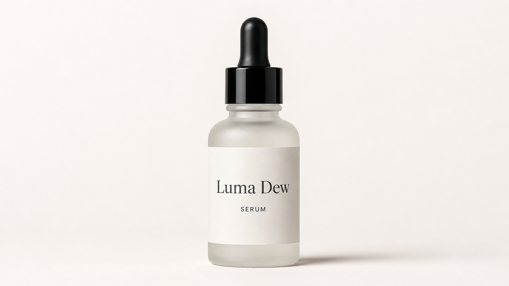 1K GPT Image 2 product mockup draft of an unbranded skincare serum bottle