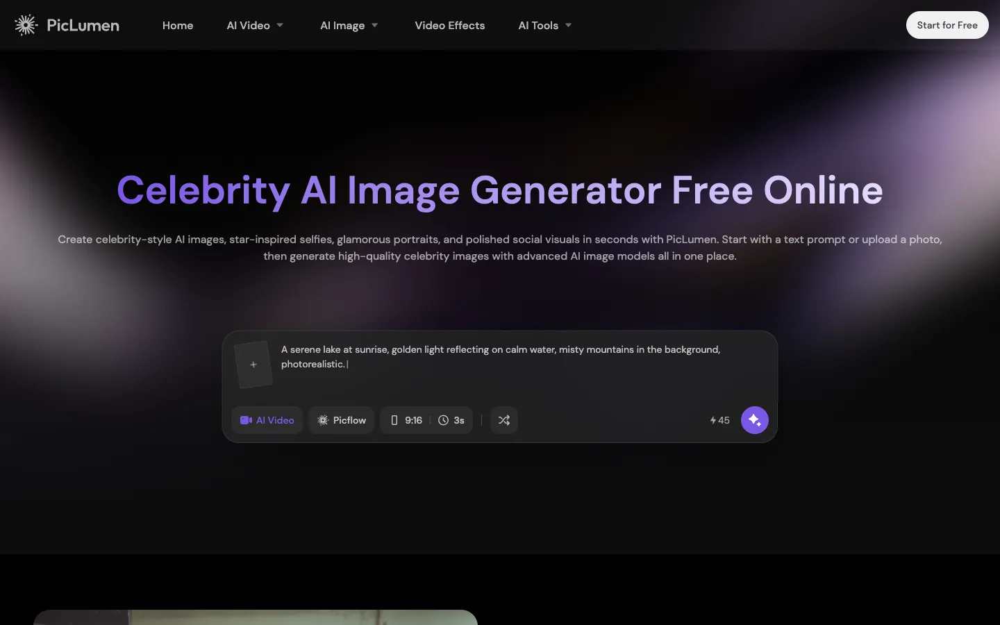 PicLumen multi-model celebrity generator